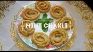 Tasty yummy pudina (mint)  flavor crunches  delicious chakli which love by all the people.