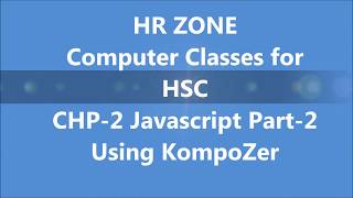 CHP-2 Javascript Part 2 using KompoZer