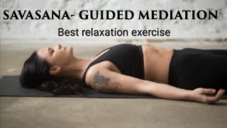 5 -Minute Guided Meditation (Savasana) | Deep Relaxation - Bedtime Yoga - Relaxation | Riyyog