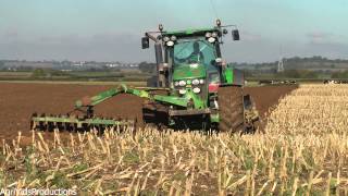 John Deere 7930 Ploughing With Front Furrow Press