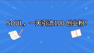 SOUL，一天引流100 创业粉