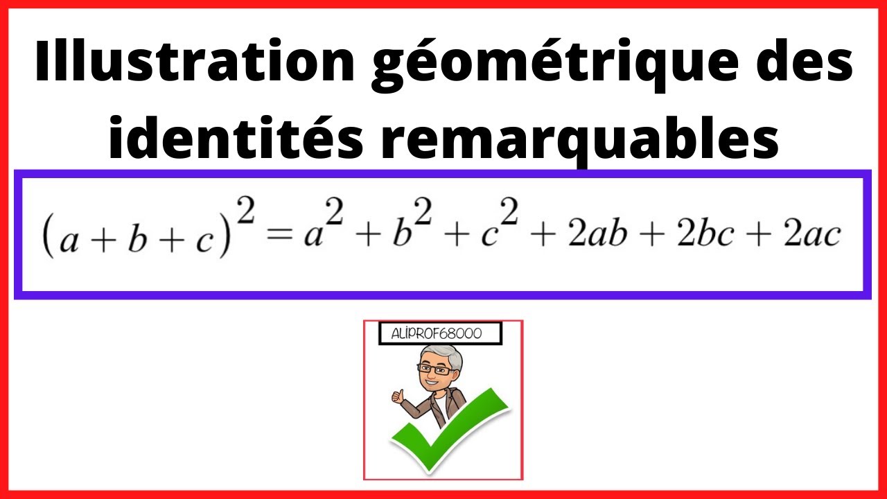 Illustration Géométrique Des Identités Remarquables ! (a+b+c)²=a²+b²+c² ...