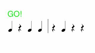 Rhythm Reading Exercise (quarter-notes and rests)