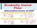 Alternative Forms of Differential Eq of GVF | Gradually Varied Flow | Hydraulics and Fluid Mechanics