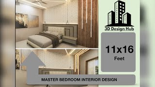 Interior design of M. Bedroom |  16 x 11size | Modern Design | 3D Animation | @3d_designhub