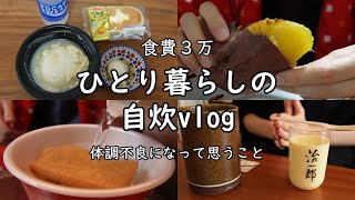 【食費3万｜低収入】日々の料理｜生活｜自炊ルーティン｜体調不良｜治一郎のプリン【一人暮らしの食生活】