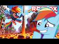 RAINBOW DASH no CHÃO É LAVA do ROBLOX #LuliRarity