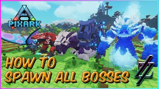 Pixark: Spawning in Bosses \u0026 Checking Out All Their Loot