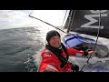 solo sailing in big breeze