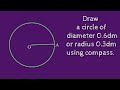 How to draw a circle of diameter 0.6dm using compass. shsirclasses.