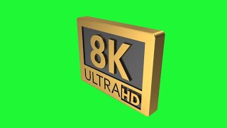 8K Ultra HD logo copyright free green screen #greenscreen #copyrightfree