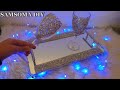 تزيين كاسات العروسين / طقم صينية الخطوبة بالكافيار/ Most beautiful Wedding Glasses decoration DIY