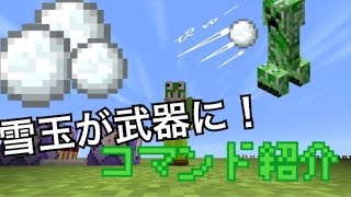 【マイクラPE】雪玉が当たるとエフェクトがつく！コマンド紹介(古いコマンド)