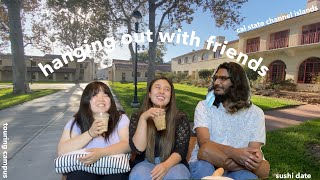 visiting my friend at cal state channel islands | ✨touring campus, sushi + trying indian food🦋