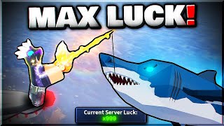 I CAUGHT A MEGALODON WITH MAX LUCK IN FISCH!