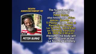 Peter Burke ~ Short Obituary