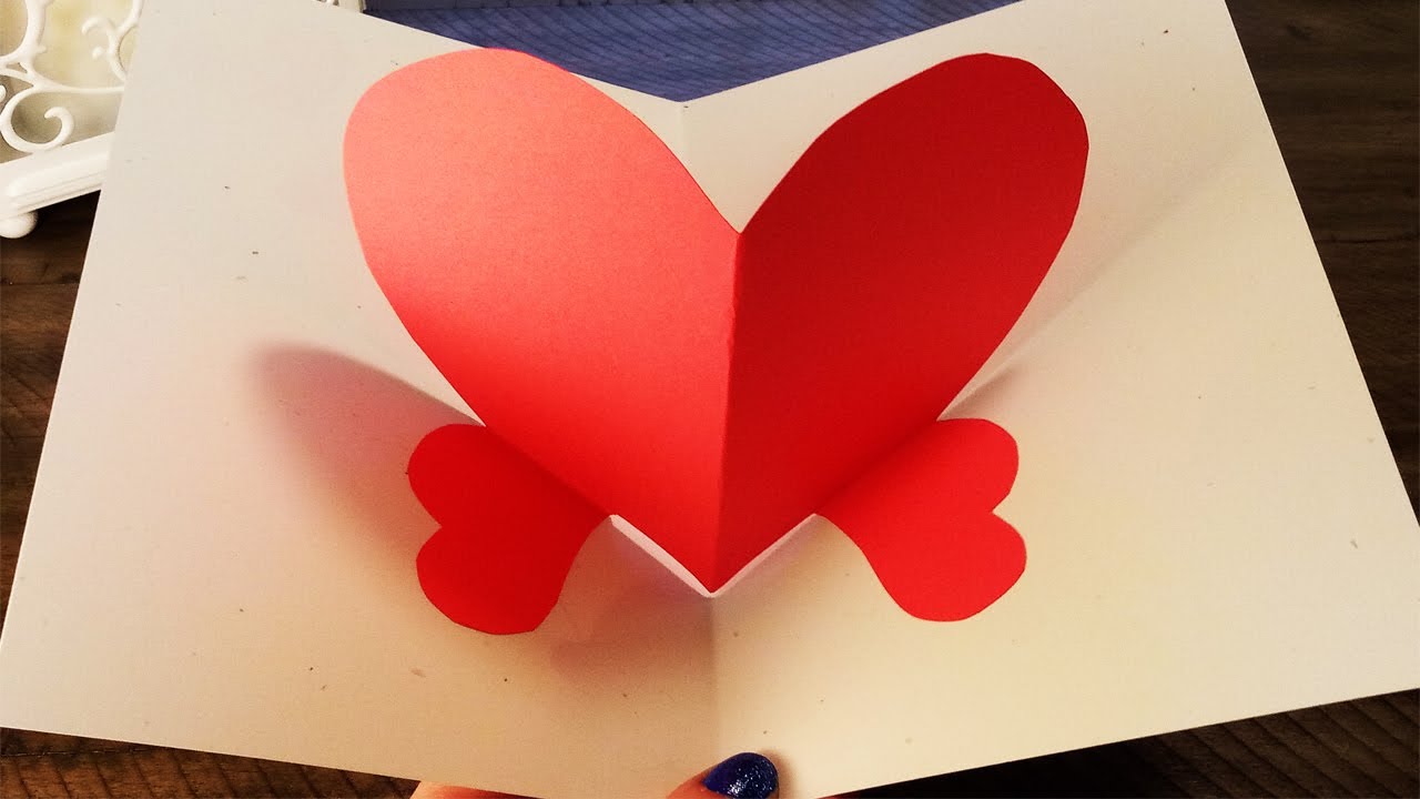 3d Pop Up Heart Hand Made Card 2020 Hermosa Tarjeta Corazón 3d Para