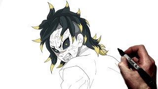 How To Draw Demon Genya | Step By Step | Demon Slayer