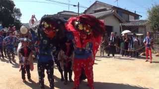 2013-1013／東かがわ市引田＜誉田神社／黒羽大獅子＞御旅所