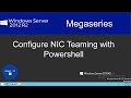 Configure NIC Teaming with Powershell on Windows Server 2012 R2