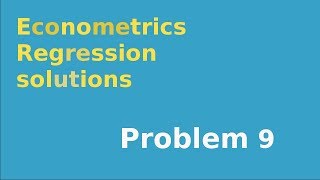 #9 Exercises in regression: computing the residual sum of squares using matrices
