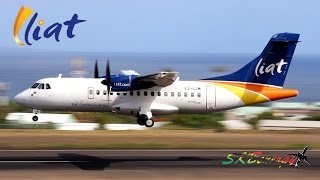 LIAT ATR 72-600 and ATR 42-600 arrival @ St. Kitts R.L.B Int'l Airport