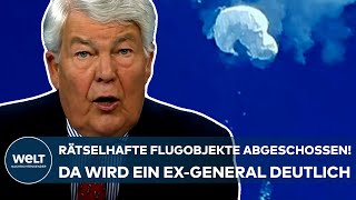 USA: Rätselhafte Flugobjekte abgeschossen! Wilde Spekulation! Plötzlich wird der Ex-General deutlich