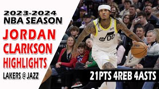 Jordan Clarkson Highlights Utah Jazz vs LA Lakers