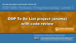 Python 09H - OOP To Do List (Enums) with code review
