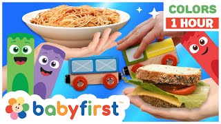 Toddler Learning Video | COLOR CREW MAGIC | Food & Vehicles for Babies | 1 Hour | BabyFirst TV