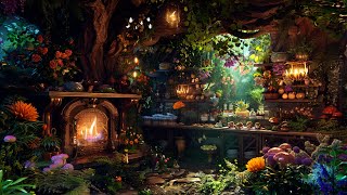 Explore the Witchy Ancient Forest ❖ Enjoy and Relax w/ Enchanted Music \u0026 ASMR Fireplace 🌿