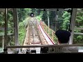 【車窓から】日本一長いケーブルカー！ 比叡山 坂本ケーブル thank 上り the japanese longest cable car