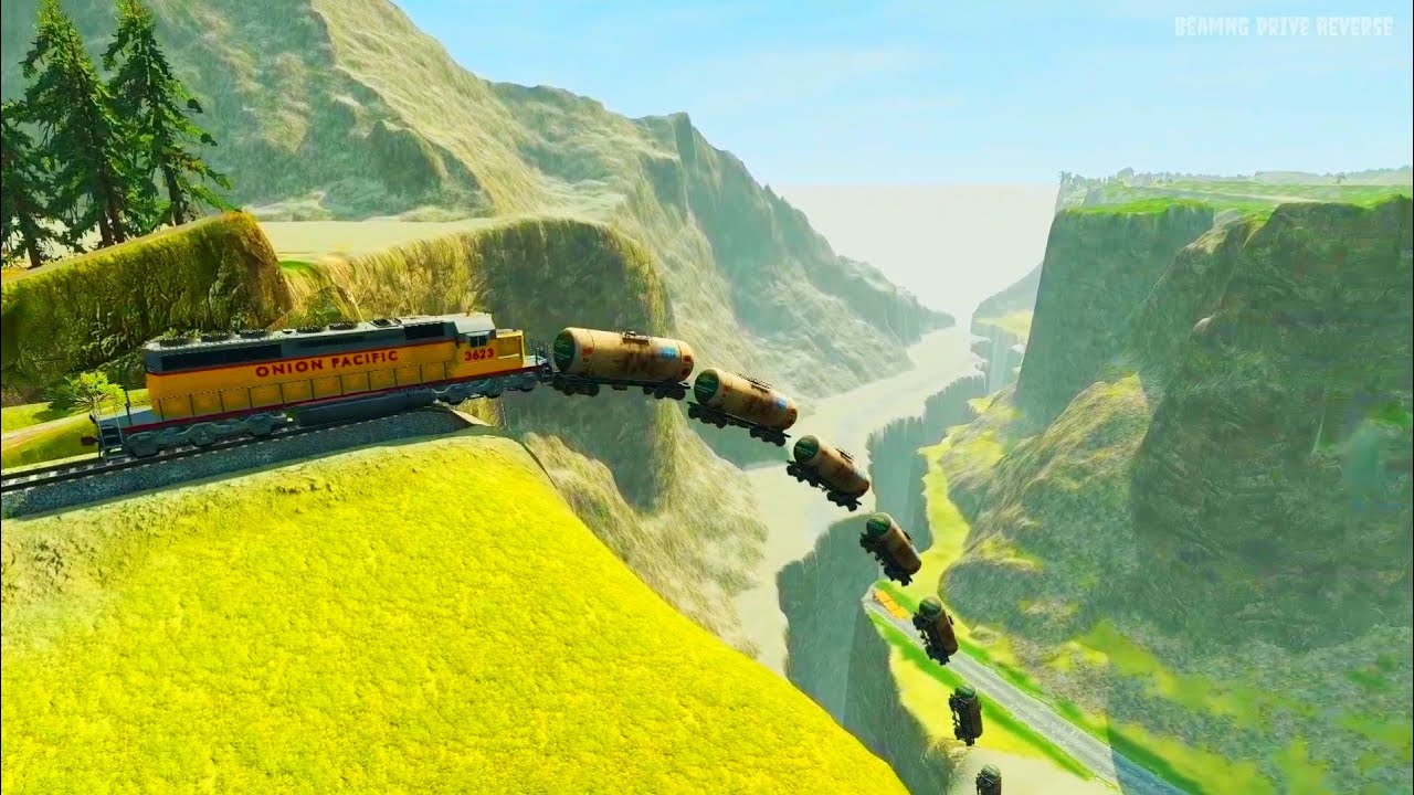 Locomotive рџљ Train Vs Cliff Crashes 1 Beamng Drive Beamng Drive