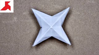 DIY ✨ - How to make a 4 pointed Ninja Star SHURIKEN from 1 sheet of A4 paper (version 2.0)