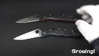 Spyderco【スパイダルコ】■ エンデューラ4 ライトウエイト【VG-10】【波刃】【ブルー・レッド】【FRN】 ENDURA4 折りたたみ