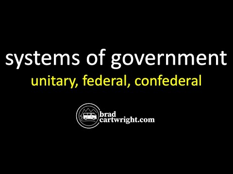 What is the key difference between a federal government and a Confederate government?