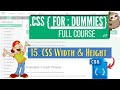 CSS for Dummies: 15 ULTIMATE way to Manage Width and Height using CSS | CSS Width Height Property