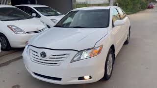 CAMRY XLE 2008 ពណ៌ស ខាងក្នុងប្រផេះ , ទឹកថ្នាំហ្សុីន1ជុំ  ☎️068333166☎️ 086333166