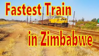 Fastest Train in Zimbabwe GT26CU-2 Speeds Off With 6-Up Passenger Train (Harare - Bulawayo)