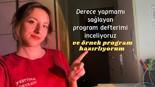 Derece yapmamı sağlayan programlarıma bakalım/ kendime koçluk + örnek program #yks2025