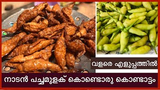 നാടൻ പച്ചമുളക് കൊണ്ടൊരു കൊണ്ടാട്ടം || Dried Chilli fry || Subtitles || #Recipe96