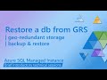 Restore a database backup from geo-redundant storage (GRS)