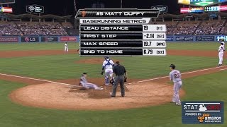 SF@LAD: Statcast tracks Duffy's baserunning speed