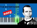 Scott Joplin - The Entertainer (Slow Easy) Piano Synthesia Tutorial