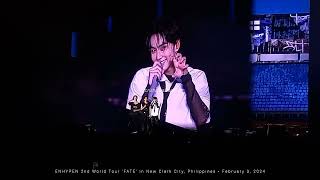 enha members 2nd ment - ENHYPEN 'FATE' in New Clark City, PH | Feb 3, 2024 Concert Fancam