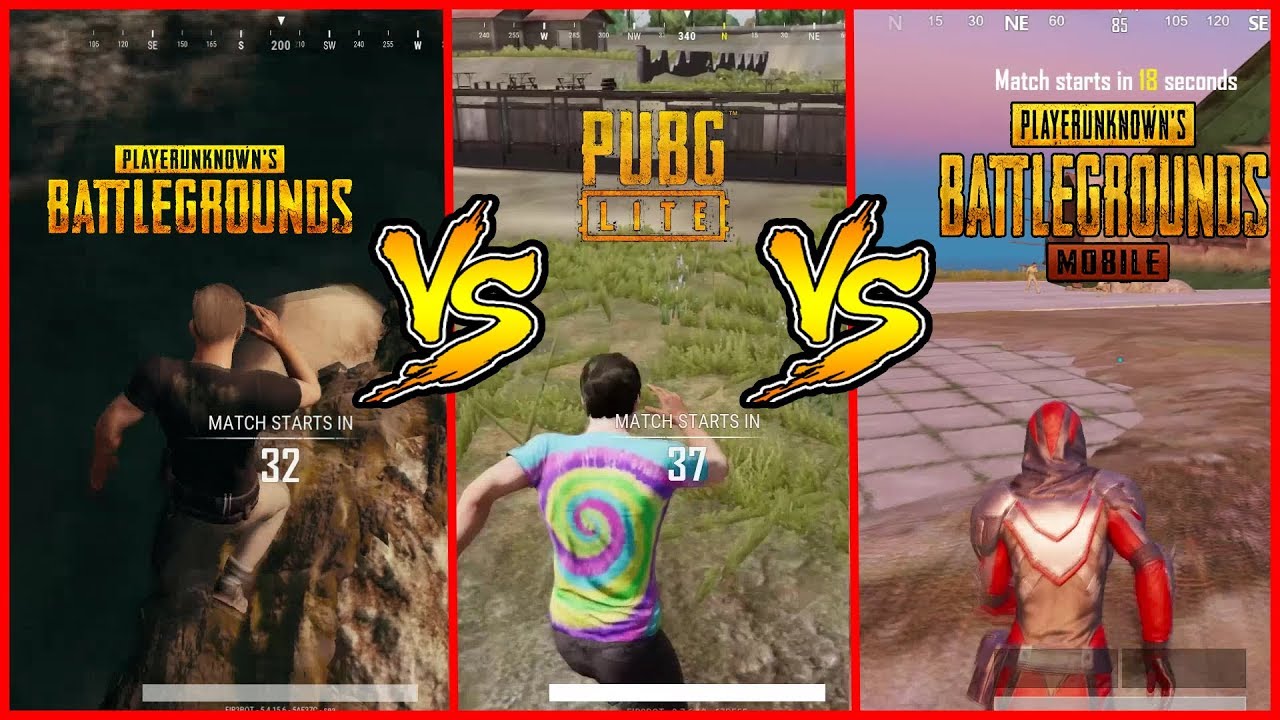 🔴 PUBG Pc VS PUBG PC Lite VS PUBG Mobile 🔴Graphics Compare ~Episode 1 ...