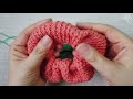 다이소 면사 한 볼로 완성하는 곱창밴드 코바늘 헤어슈슈 crochet scrunchies 코바늘 소품