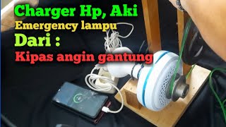 Charger Hp, Aki, emergency, dari kipas angin gantung. link di diskripsi