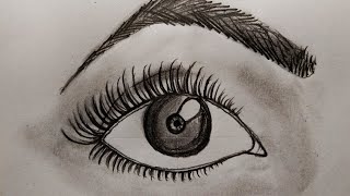 Farjana Drawing Academy recreated picture/How to draw Eye and Eyebrow/pencil drawing/realistic eye