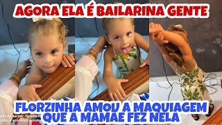 ❤️VIRGÍNIA FONSECA FLORZINHA ACORDA COM A MAQUIAGEM QUE A MAMÃE FEZ E AGORA ELA É BAILARINA❤️